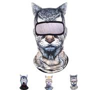 Cat Balaclava Full Face Mask for Men Women, 3D Animal Cat Ski Mask with Ears for Motorcycle Cycling Ski Snowboard (UK, Alpha, One Size, Normal 01)