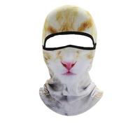 Cat Balaclavas HD 3D Animal Cat Dog Lion Full Face Ski Mask with Ears Sun Protection and Cold Protection Hood for Men Women (UK, Alpha, One Size, Style C(Keep Warm)-2)