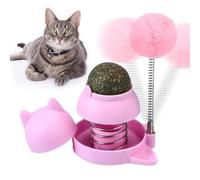 Cat Ball: Food Rotating Toy, Interactive Lick Ball for Cats | Natural Cat Grouse Teeth Cleaning Aid Funny Cat Toy Wall for Gas