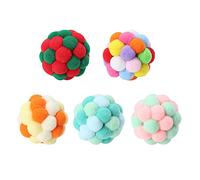 Cat Ball Interactive Game Handmade Bell Ball for All Pet (Multicolor)