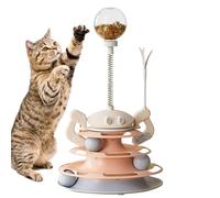 Cat Ball Run, Cat Exercise Track,Interactive Cat Toy with - Interactive Cat Toy Interactive Cat Toy, Funny Multi-Level Cat Toys for Cats, c