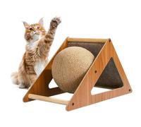 Cat Ball Scratcher | Wooden Bunny Toy - Stress Relief Play Interactive Scratching For Kittens & Small Pets | Ideal Home Exercise, Indoor Entertainment, Training & Boredom Or Activities