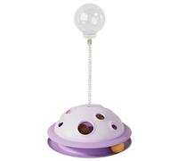 Cat Ball Tower, Cat Toy Turntable Ball - Dog Feeder Slow Eating - Visual Food Leaking Ball with Spring Rod for Self-Entertainment