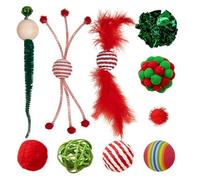 Cat Ball Toy - Christmas Cat Toy, Christmas Cat Toy for Indoor | Cat Exercise Toy, Interactive Anti-Stress Toy for Cats, Rabbits, Guinea Pigs