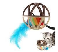 Cat Ball Toy, Interactive Cat Toy with Bell Ball, 2 Inch Balls with Sound, Lightweight Chew Training Accessories with Scratch , Enrichment for Kittens Indoor and Outdoor, Birth
