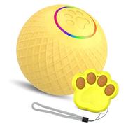 Cat Ball Toy, LED Flashing Dual Mode Design Low Noise Type C Charging Automatic Obstacle Avoidance Jolly Ball for Indoor Cats, Easy to Use (Remote Control)
