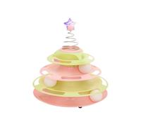 Cat Ball Track - Cat Toys Interactive Cat Toy for Indoor Cats | 3-Layer Towers Roller Track, Three Layer Ball Track Balls Turntable With Funny Cat Toy On The Top For Kitten Cat For Your Cats