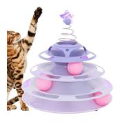 Cat Ball Track - Cat Toys Interactive Cat Toy for Indoor Cats | 3-Layer Towers Roller Track, Three Layer Ball Track Balls Turntable With Funny Cat Toy On The Top For Kitten Cat For Your Cats