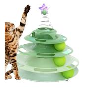 Cat Ball Track - Cat Toys Interactive Cat Toy for Indoor Cats | 3-Layer Towers Roller Track, Three Layer Ball Track Balls Turntable With Funny Cat Toy On The Top For Kitten Cat For Your Cats