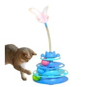 Cat Ball Track - Kitten Teasing Interactive Cat Play Toy, Turntable Cats Tower Toy With Rolling Ball For Pet Parents Trainers Animal Lovers Apartment Home Office Shelters Bedroom Living Room Engaging