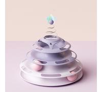 Cat Ball Track Play Tower | Color: Purple (with spring ball)