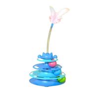 Cat Ball Track Toy - Interactive Indoor Kitten Play Circuit System | Multi Level Rolling Ball Puzzle Activity Toy Durable Enrichment Device Mental Stimulation Exercise Game For Apartment Home Office B