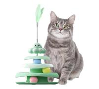 Cat Ball Track Toy, Interactive Rotating Fun Ball Cat Toy, Mental Stimulation Puzzle Toys, Boredom Relief Indoor Pet Entertainment Toys For Cats Training Play Living Room Travel Family Fun