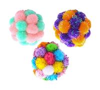Cat Balls - Cat Soft Ball Toy | Assorted Color Balls Fuzzy Balls, Interactive Toys for Indoor Cats and Kittens, Toys