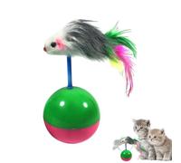 Cat Balls - Rolling Catnip Toy, Rattle Ball with Feathers, Durable Bite Resistant Design, Lightweight Construction, Engaging Play | Interactive Toy for Kittens, Cats, Exercise,