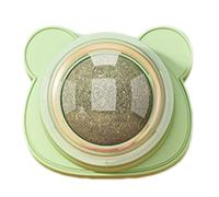 Cat Balls Toy - Licking Ball Wall Swivel with Natural Plant | Teething Ring and Gall for Cats & Kittens | 360° Rotating, Self Adhesive | Promotes Instant Play and Cleaning