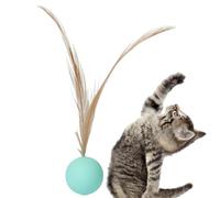 Cat Balls Toys for Indoor Cats Bite-Resistant Soft Silicone Colorful Plumes