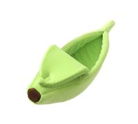 Cat Banana Bed Portable Eye-Catching Half-Open Lid Design, Short Plush
