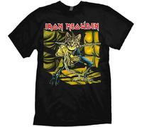 Cat Band T-Shirt for cat Lovers cat Rock Parody Iron Meowden(Medium)