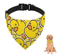 Cat Bandana Cute Cartoon Yellow Ducks Print For Large Dogs Medium Dogs Small Washable Adjustable Cat Scarf Reusable Dog Accessories Accessories Grooming Parties And Daily Wear