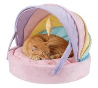 Cat Basket, Foldable Warm Sleeping Place and Shelter, Cat Nest Bed, Suitable For Puppies Indoors, On The Balcony, In Apartments, Houses, As well as Living Rooms And Bedrooms