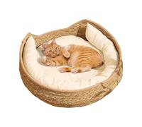 Cat Basket | Handwoven Cotton Rope Cat Basket - All Season Comfort Soft Cozy Resting Furniture for Kitten Puppy Dog All Breeds