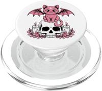 Cat Bat Cute Kawaii Pastel Goth Aesthetic Skeleton Spooky PopSockets PopGrip for MagSafe