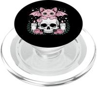 Cat Bat Cute Kawaii Pastel Goth Aesthetic Skeleton Spooky PopSockets PopGrip for MagSafe