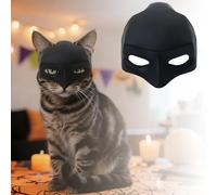 Cat Bat Mask Cat Halloween Costume Accessory Black Soft Material Party，Photography，Fun Pet Roleplay Costume (Medium)