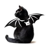 Cat Bat Wings,Halloween Bat Wings for Cat Bats Costume, Cute Cats Bats Wing Costume,Adjustable Cats Wing for Halloween Party Decoration,Pet Halloweens Costumes,White S