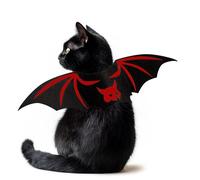Cat Bat Wings,Halloween Bat Wings for Cat Bats Costume, Cute Cats Bats Wing Costume,Adjustable Cats Wing for Halloween Party Decoration,Pet Halloweens Costumes,Red S