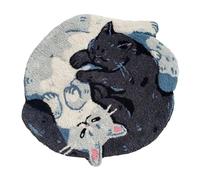 Cat Bath Mat - Hug Cat Pattern Shower Tub Bath Mat | Funny Machine Wash Bathroom, Living Room Soft Indoor Door Mat with Non-slip Backing for Cat Bath Mat