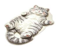 Cat Bath Rug Faux Cashmere Absorbent Kitchen Floor Rug | Soft Animal Floor Mat for Home Dwellers Renters Office Dorm Apartment Living Room Bedroom Study Kitchen Entryway Mudroom B