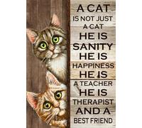Cat Bathroom Decor Vintage Signs Metal Gifts for Cat Lovers for Country Farmhouse Garden Office Club Home Outdoor Pubs Restaurant Man Caves Kitchens Wall Art 6x8 Inch