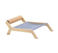 Cat Beach Chair with Sisal Scratcher and Anti Slip Legs for Outdoor Indoor, Mini Hammock Bed for Sunbathing (Beach Sisal Roller Bed)