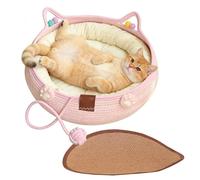 Cat Bed | 13.78x13.78x5.12 inches Cute Soft with Cushion Pillow,Pet Bed Cat Nest Set | Restful Sleep Solutio for Kitten Puppy Indoor Home Sleeping Play Enrichment Interaction Calming
