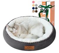 Cat Bed, 20In Dog Beds for Small Dogs, Calming Cat & Dog Beds for Indoor Pets, Pet Beds Comfortable Donut Round Ultra Soft, Washable for Puppy and Kitten with Slip-Resistant Bottom (Dark Grey)