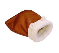 Cat Bed - 40 centimeter plush PU leather cave nest, self-heating bag, indoor sleeping mat for small cats and dogs, soothing and comfortable design, li
