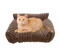 Cat Bed - Calming Sofa For Reduction | With Self Warming Protective Walls & Cuddle Friendly Shape For Cat Apartment, Home Bedroom, Outdoor Deck, And Large Pets.