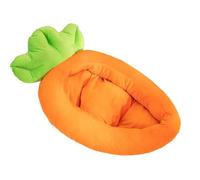 Cat Bed - Carrot Nest for Cozy Sleeping, Soft Pet Bed with Warm Pad, Washable Plush House for Indoor, Living Room, Dorm, Balcony, Apartment, 29.53 X 14.96 X 5.12 Inches