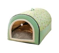 Cat Bed Cave,2 in 1 Detachable Covered Cat Bed with Ball Pendant - Covered Nest, Washable and Comfortable Hideaway, Cozy Dog with Cover Cave for Pets, Indoor Cats, Large Dogs