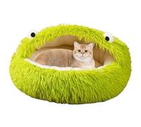 Cat Bed Cave - 60x60cm Velvet Pet Bed, Soft Plush Mattress, Semi Closed Anti Shake Structure, Comfort | Large Kitten Cave For Multiple Pets, Cats Dogs Relax Sleep Nap Indoor Use