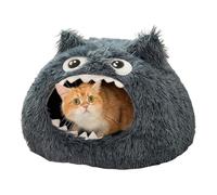 Cat Bed Cave | Cute Warm House with Open Entrance, Washable Cat House with Washable Cushion - For Puppies and Kittens for Sleeping Indoors in Cold Winter Weather