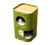 Cat Bed Cave - Double Layer Foldable House With Plush Ball Toy