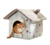 Cat Bed Cave - Enclosed Warm Pet Bed Nest, Soft Comfortable Dog Cave House for Cats Kittens Puppies and Small Pets, Perfect for Living Room Bedroom Indoor Home and Winter Sleeping 12 Inches