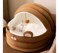 Cat Bed Cave for Indoor Cats, Large Washable Pet House with Cushioned Pillow, Comfortable Non-Skid Premium Cotton Design