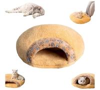 Cat Bed Cave for Indoor Cats Soft Semi-Closed Warming Plush Snug Furry Bed | Cat Sack Puppy Kitten Dog Cave House Indoor Outdoor Pets Snug Warm Furry Plush Soft Semi-Closed Hideaway Small Animals