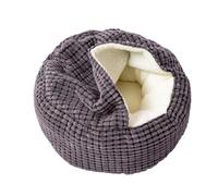 Cat Bed Cave Round Hooded Plush Warm Cave | Soft Pet Rest Nest for Dog Cat Bunny Small Animals Indoor Christmas Bedroom Living Room Balcony