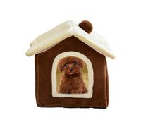 Cat Bed Cave, Semi Enclosed Kitten Bed Cave, 40x35cm/15.75x13.78 Inches Covered Kitten Beds, Soft Waterproof Winter Pet House For Resting, Sleeping