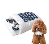 Cat Bed Cave Sleeping Bag Cosy Pet Bed in Tunnel Style for Cats and Small Dogs Removable Cushion Washable Design No-Deformation Warm Cocoon Nest for Interior Keepers Soft Closed